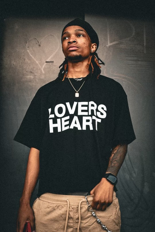 LOVERS HEART TEE (BLACK)