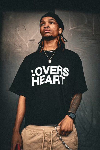 LOVERS HEART TEE (BLACK)