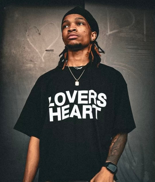 LOVERS HEART TEE (BLACK)