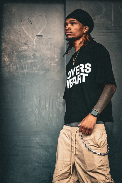 LOVERS HEART TEE (BLACK)