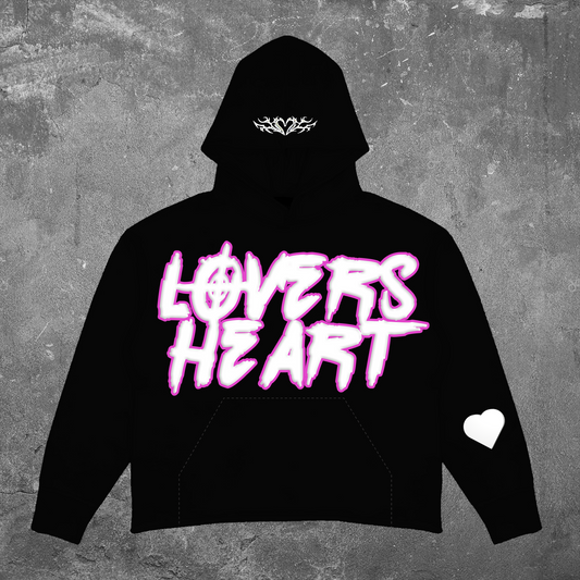 LOVERS HEART "ONYX" HOODIE